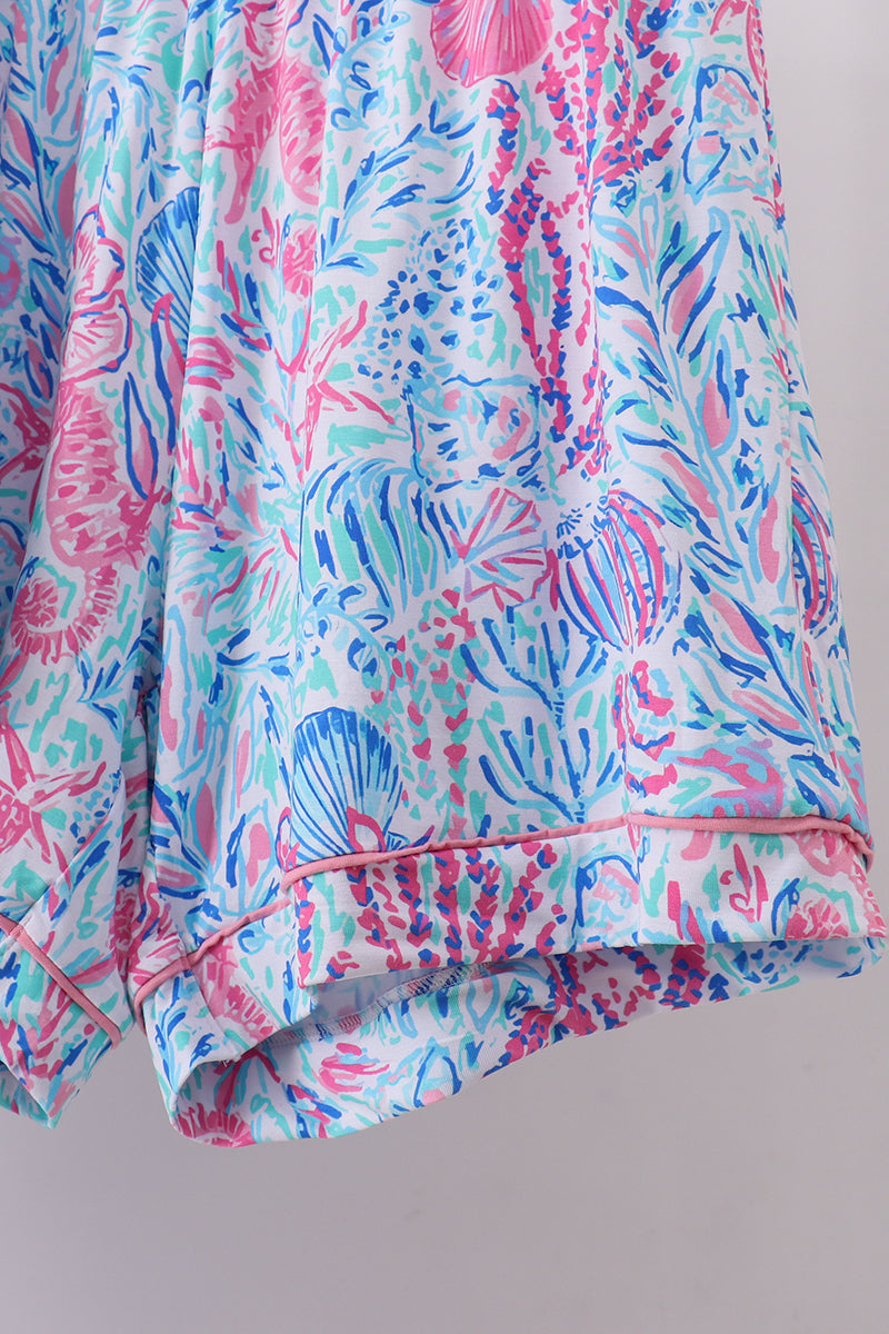 Marine creature bamboo pajama set - Aaria Tees Aaria Tees