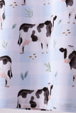Blue cow print bamboo gingham shorts set - Aaria Tees Aaria Tees