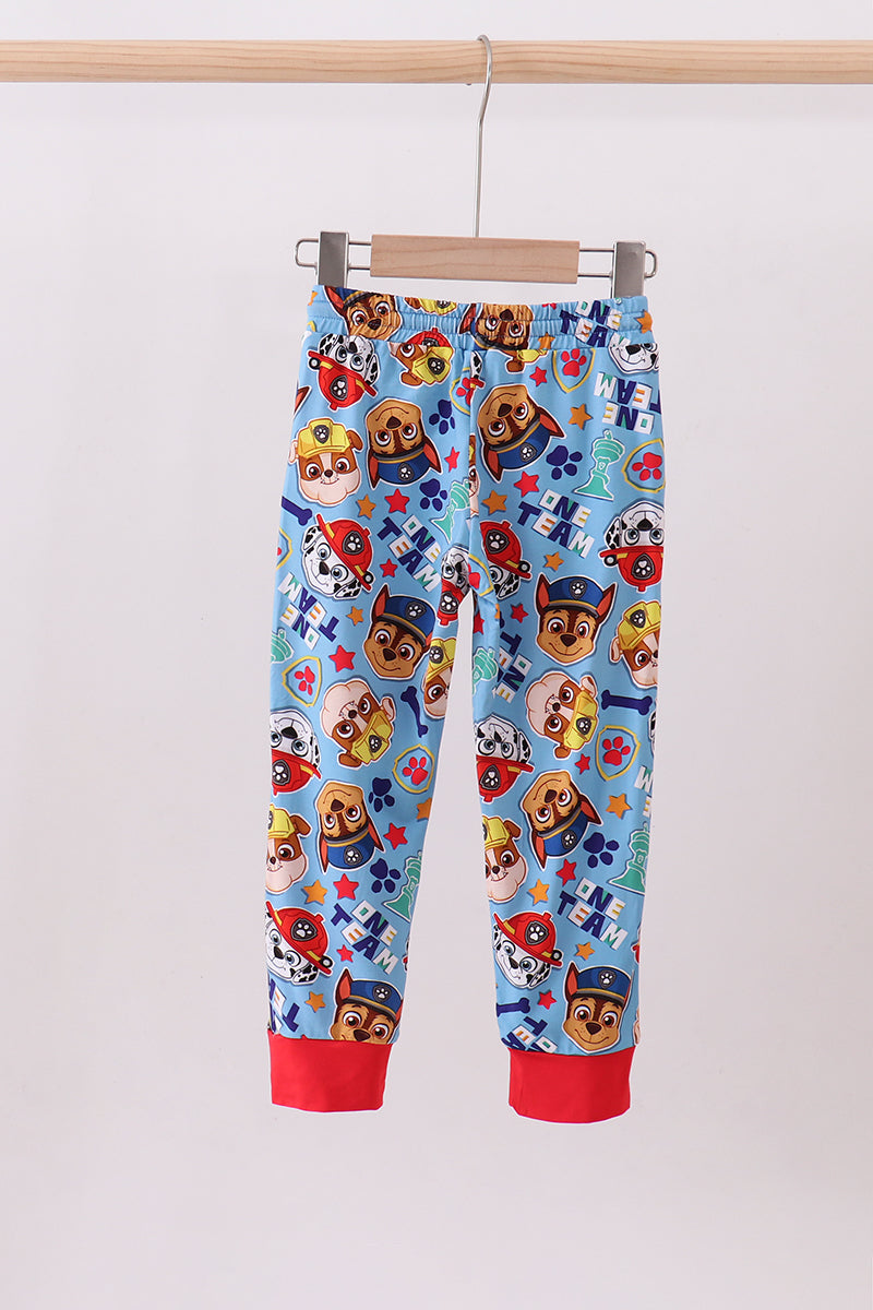 Blue character bamboo pants - Aaria Tees Aaria Tees