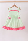 Green watermelon applique ruffle dress - Aaria Tees Aaria Tees