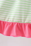 Green watermelon applique ruffle dress - Aaria Tees Aaria Tees