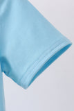 Blue cross applique top - Aaria Tees Aaria Tees