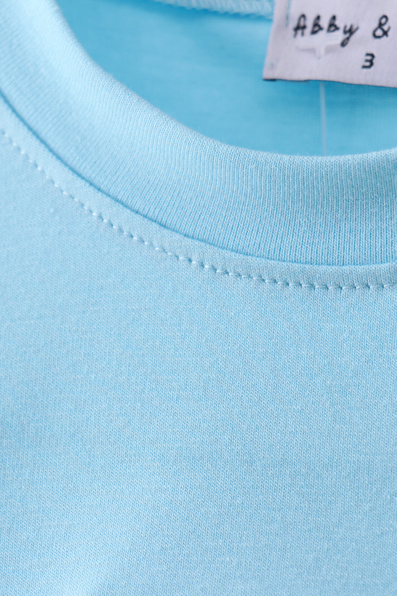 Blue cross applique top - Aaria Tees Aaria Tees