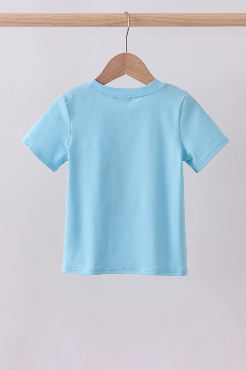 Blue cross applique top - Aaria Tees Aaria Tees