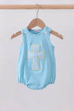 Blue cross applique top - Aaria Tees Aaria Tees