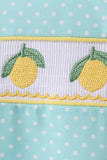 Summer lemon smocked bow bloomer set - Aaria Tees Aaria Tees