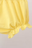 Summer lemon smocked bow bloomer set - Aaria Tees Aaria Tees