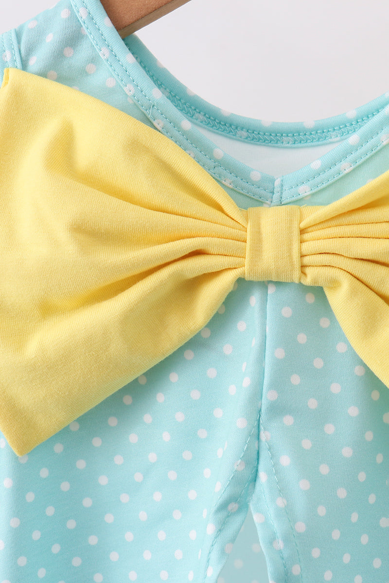 Summer lemon smocked bow bloomer set - Aaria Tees Aaria Tees