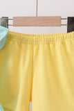 Summer lemon smocked ruffle shorts set - Aaria Tees Aaria Tees