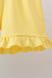 Summer lemon smocked ruffle shorts set - Aaria Tees Aaria Tees