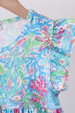 Mint island bloom ruffle dress - Aaria Tees Aaria Tees