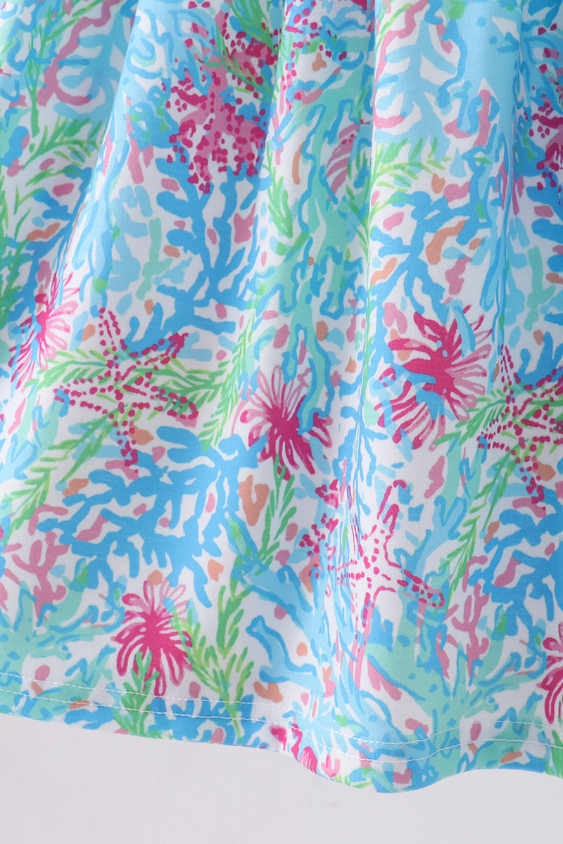 Mint island bloom ruffle dress - Aaria Tees Aaria Tees