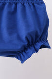 Blue floral print ruffle bloomer set - Aaria Tees Aaria Tees