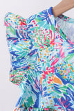 Blue floral print ruffle bloomer set - Aaria Tees Aaria Tees