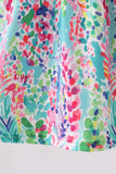 Blue bright floral ruffle bloomer set - Aaria Tees Aaria Tees