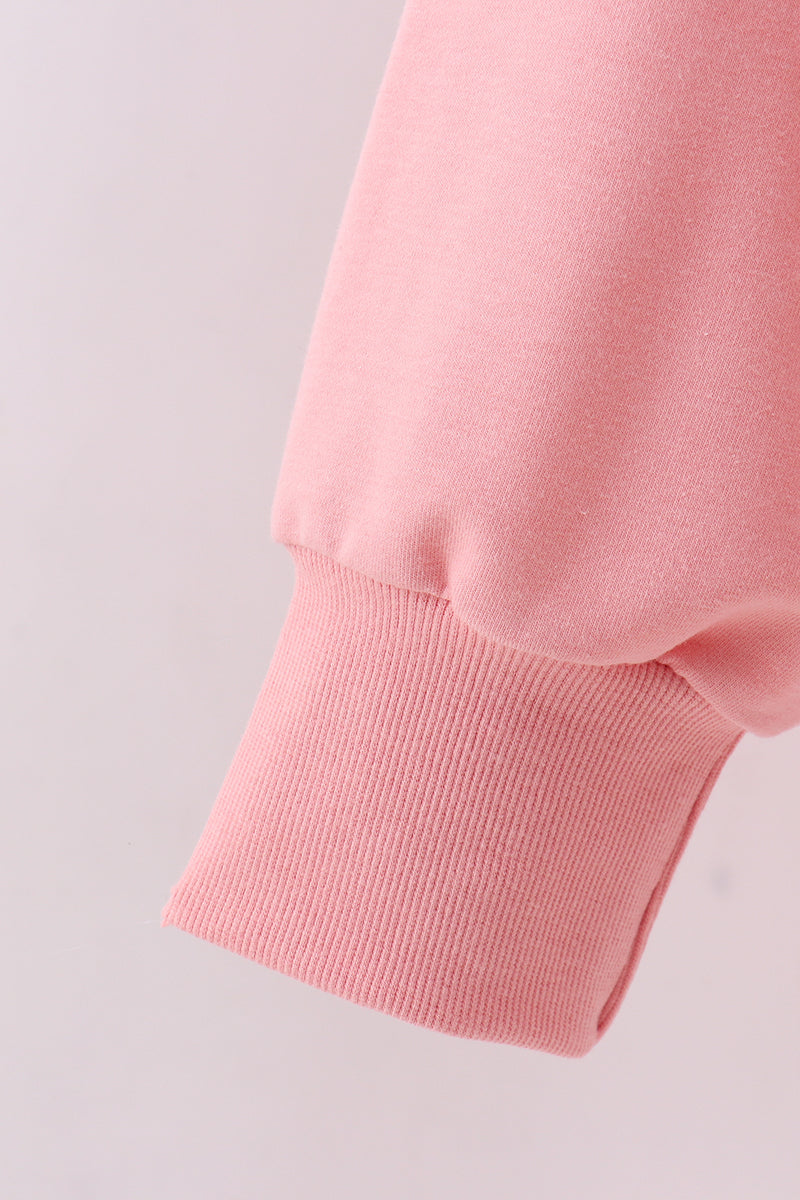 Peach hand-sewn bow mom&me sweatshirt - Aaria Tees Aaria Tees