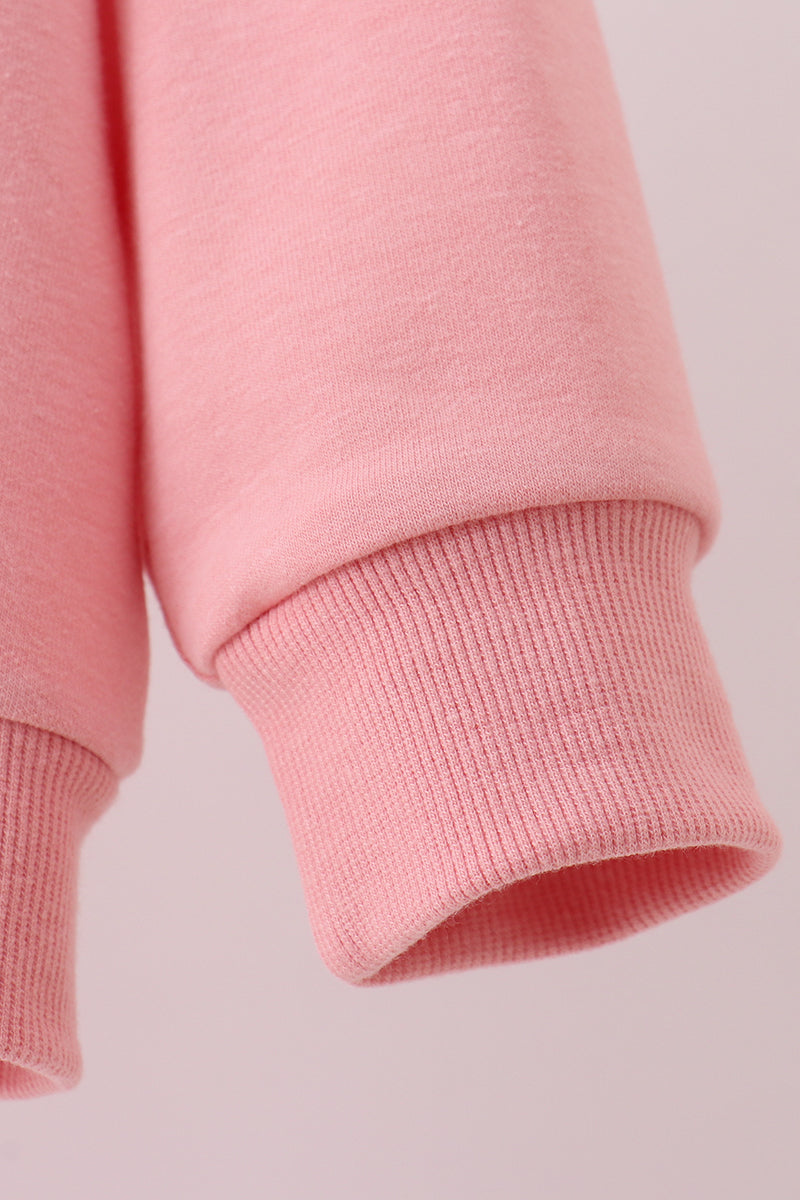 Peach hand-sewn bow mom&me sweatshirt - Aaria Tees Aaria Tees