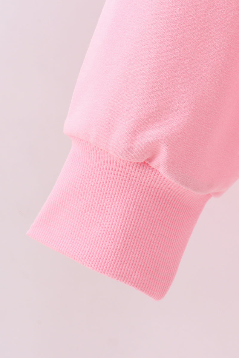 Pink hand-sewn bow mom&me sweatshirt - Aaria Tees Aaria Tees