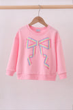 Pink hand-sewn bow mom&me sweatshirt - Aaria Tees Aaria Tees