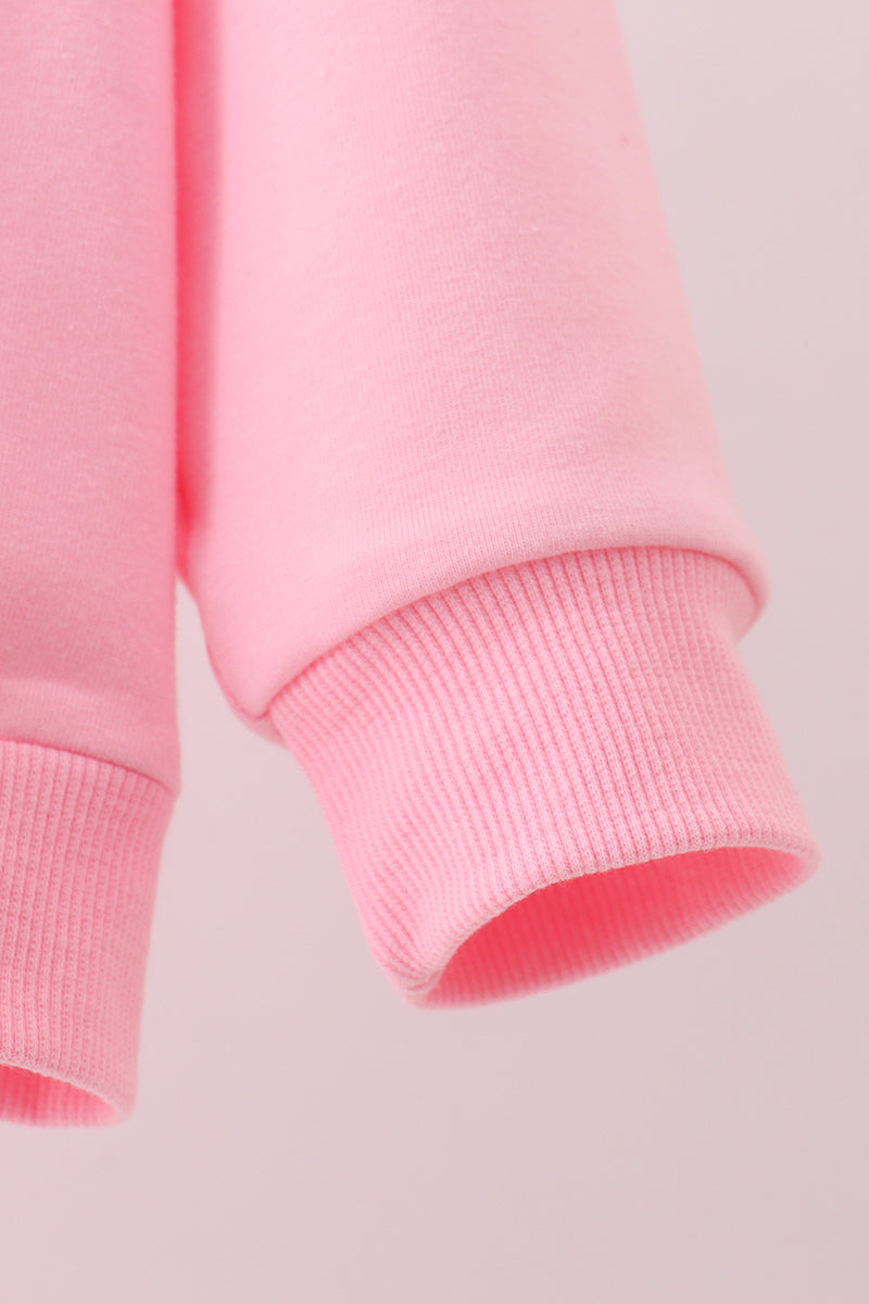 Pink hand-sewn bow mom&me sweatshirt - Aaria Tees Aaria Tees