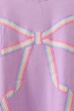 Purple hand-sewn bow mom&me sweatshirt - Aaria Tees Aaria Tees