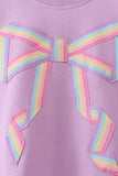 Purple hand-sewn bow mom&me sweatshirt - Aaria Tees Aaria Tees