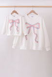 Cream hand-sewn bow mom&me sweatshirt - Aaria Tees Aaria Tees