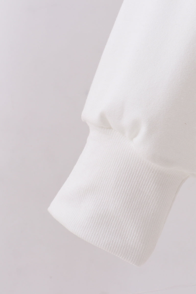 Cream hand-sewn bow mom&me sweatshirt - Aaria Tees Aaria Tees