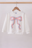 Cream hand-sewn bow mom&me sweatshirt - Aaria Tees Aaria Tees
