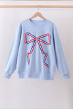 Blue hand-sewn bow mom&me sweatshirt - Aaria Tees Aaria Tees