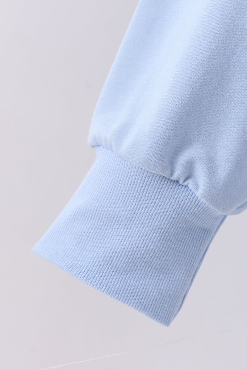 Blue hand-sewn bow mom&me sweatshirt - Aaria Tees Aaria Tees