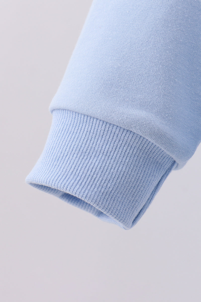 Blue hand-sewn bow mom&me sweatshirt - Aaria Tees Aaria Tees