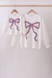 Cream hand-sewn bow mom&me sweatshirt - Aaria Tees Aaria Tees
