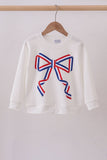 Cream hand-sewn bow mom&me sweatshirt - Aaria Tees Aaria Tees