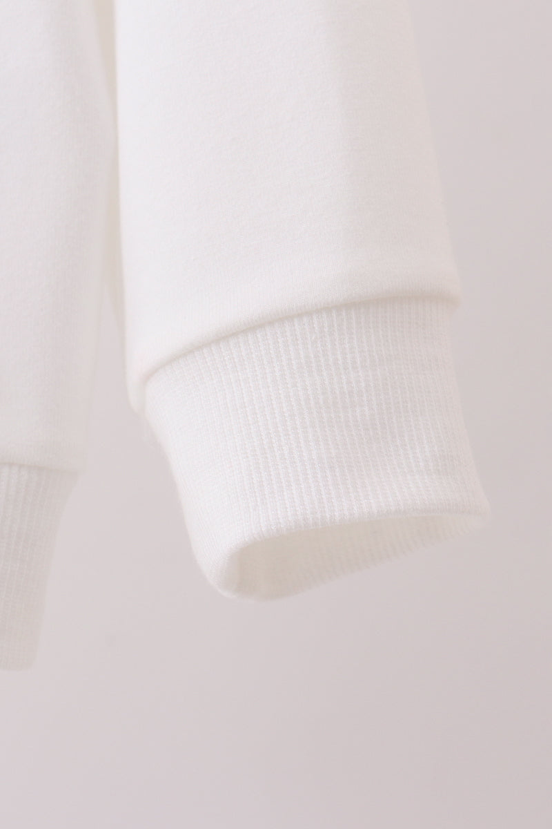 Cream hand-sewn bow mom&me sweatshirt - Aaria Tees Aaria Tees