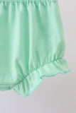 Blue marine creature print ruffle bloomer set Aaria Tees