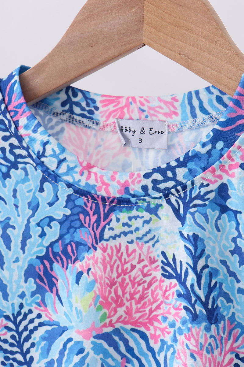 Blue marine creature print top - Aaria Tees Aaria Tees