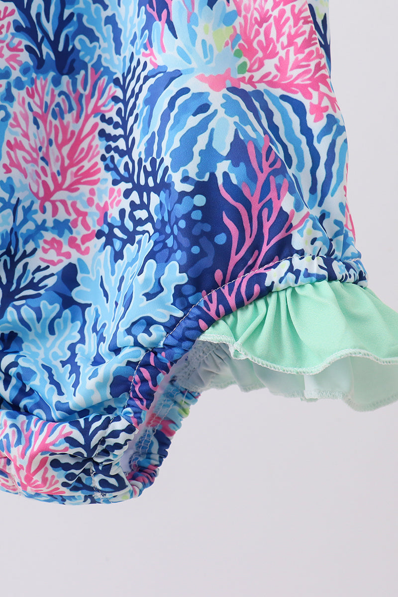 Blue marine creature print swimsuit - Aaria Tees Aaria Tees
