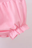 White cross smocked ruffle bloomer set - Aaria Tees Aaria Tees