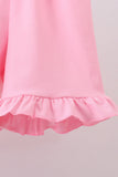 White cross smocked ruffle shorts set - Aaria Tees Aaria Tees