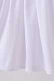 White cross smocked ruffle dress - Aaria Tees Aaria Tees