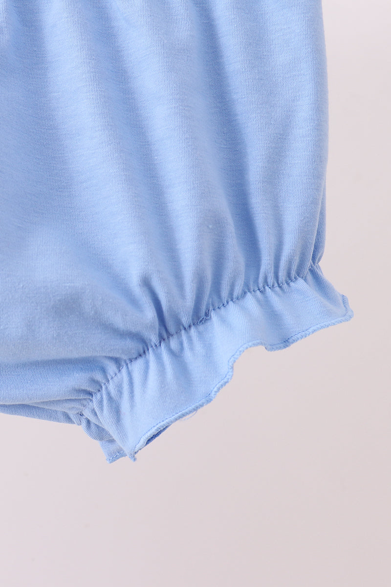Blue cherry smocked bloomer set - Aaria Tees Aaria Tees