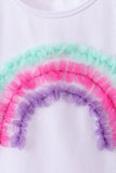 Purple lace rainbow ruffle skorts set - Aaria Tees Aaria Tees