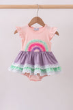 Purple lace rainbow ruffle bubble Aaria Tees
