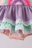 Purple lace rainbow ruffle bubble Aaria Tees