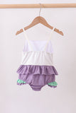 Purple lace rainbow ruffle one-piece swimsuit - Aaria Tees Aaria Tees