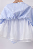 Blue flag smocked ruffle dress - Aaria Tees Aaria Tees