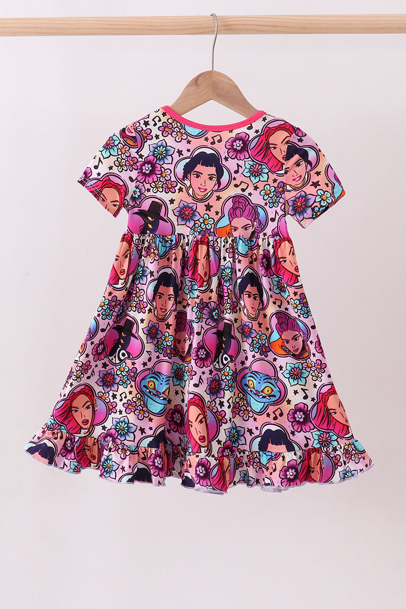 Purple character bamboo dress - Aaria Tees Aaria Tees