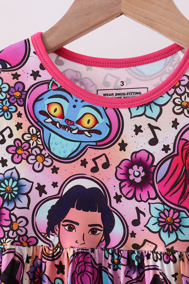 Purple character bamboo dress - Aaria Tees Aaria Tees