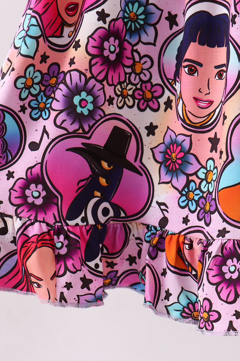 Purple character bamboo dress - Aaria Tees Aaria Tees